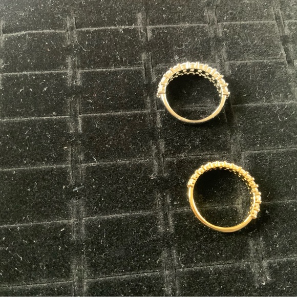 NORDSTROM RACK Two-Tone Pavé CZ Ring Set - Picture 12 of 12